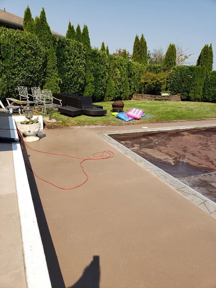 Pool deck after Zuber Concrete work