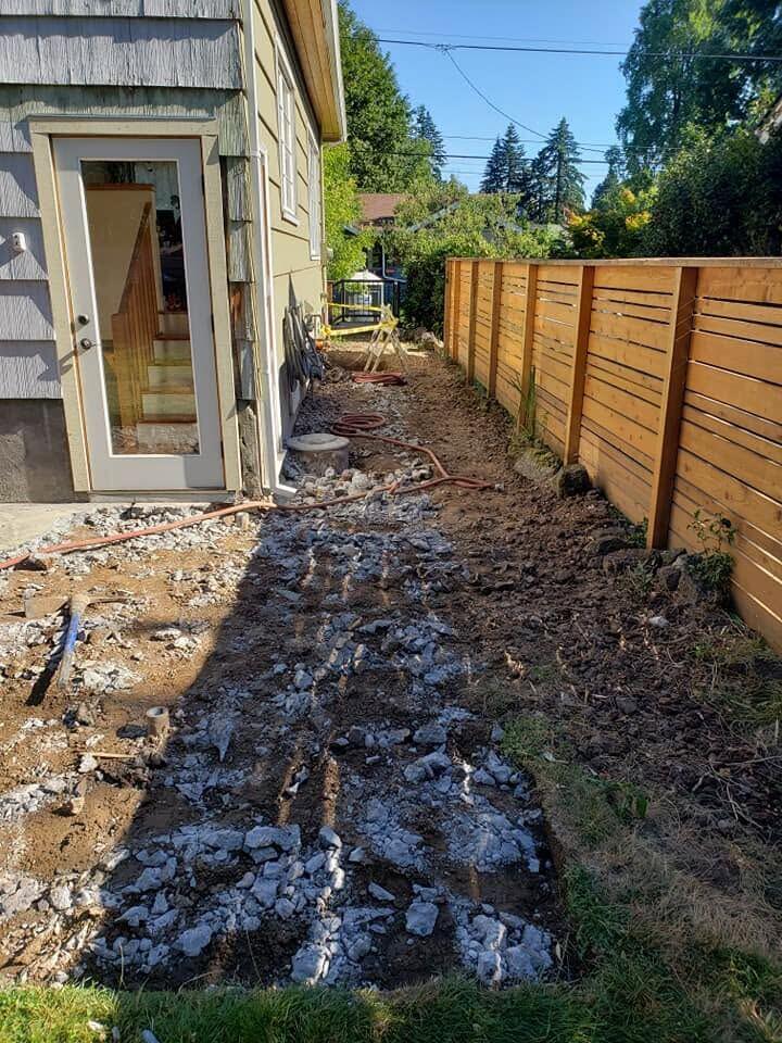 Walkway before Zuber Concrete work