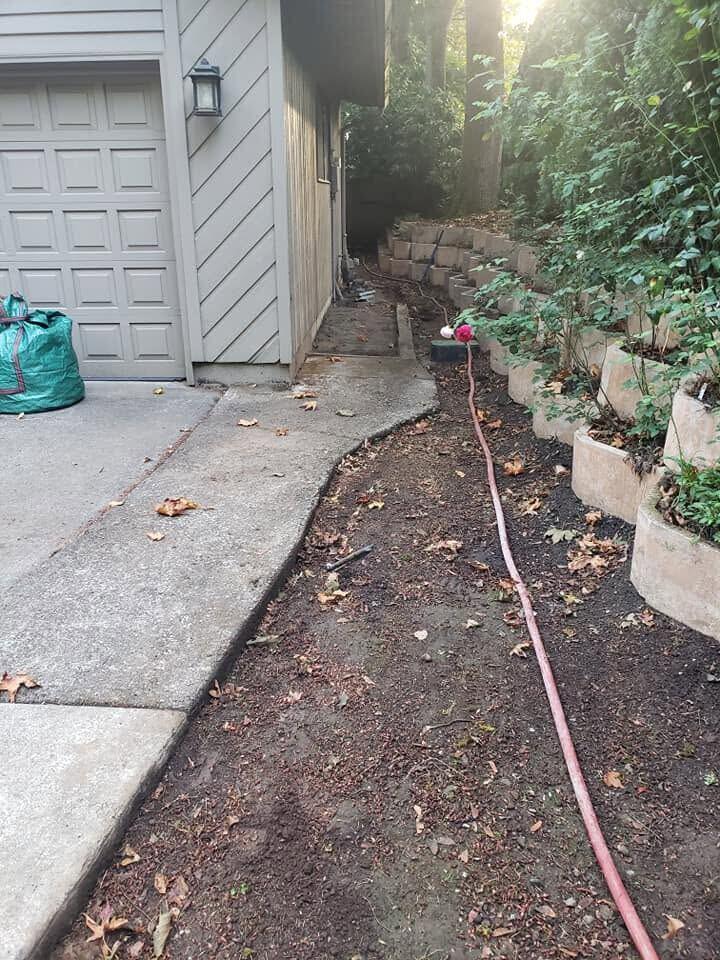 Second walkway project before Zuber Concrete work